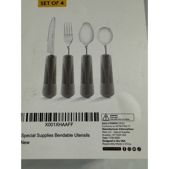 Adaptive Utensils Stainless Steel Knife Fork Spoon- Special Supplies - Brand New - Picture 8 of 8